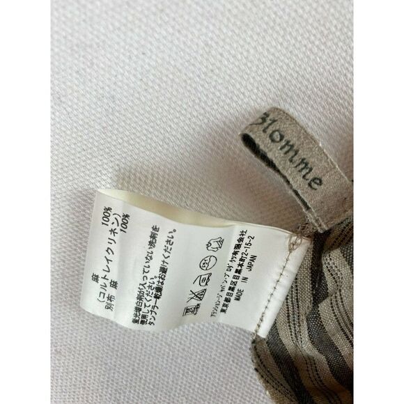 VLAS BLOMME linen striped kimono boho lagenlook tunic blouse size F Japan NWOT - Picture 10 of 10